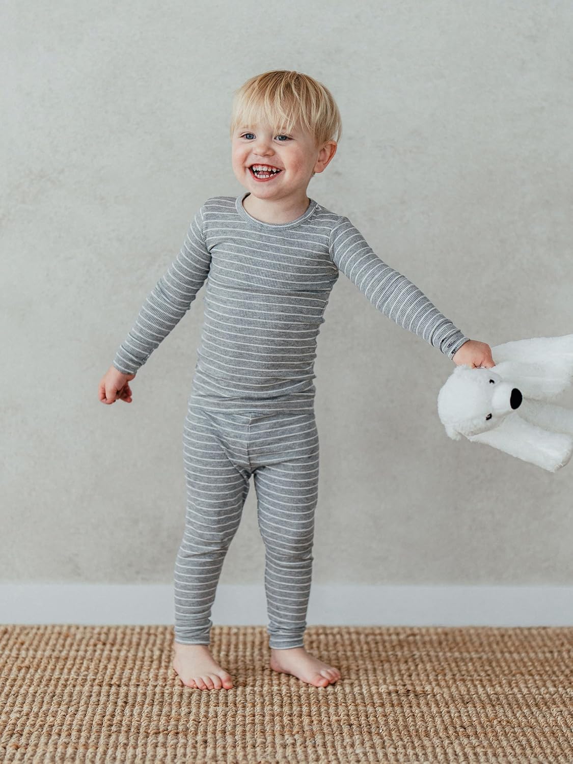 AVAUMA Stripe Pattern Baby Boys Girls Pajama Set Kids Toddler Snug fit Ribbed Sleepwear pjs for