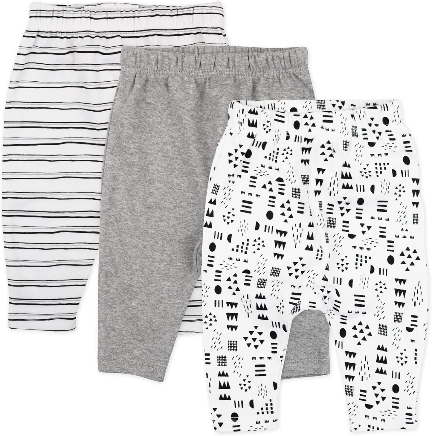 HonestBaby Multipack Harem Pants Roomy Fit Pull on Bottoms 100% Organic Cotton for Infant Baby