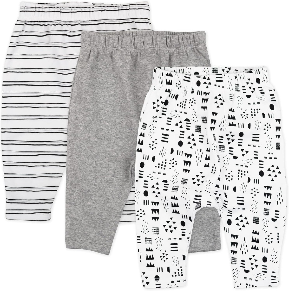 HonestBaby Multipack Harem Pants Roomy Fit Pull on Bottoms 100% Organic Cotton for Infant Baby