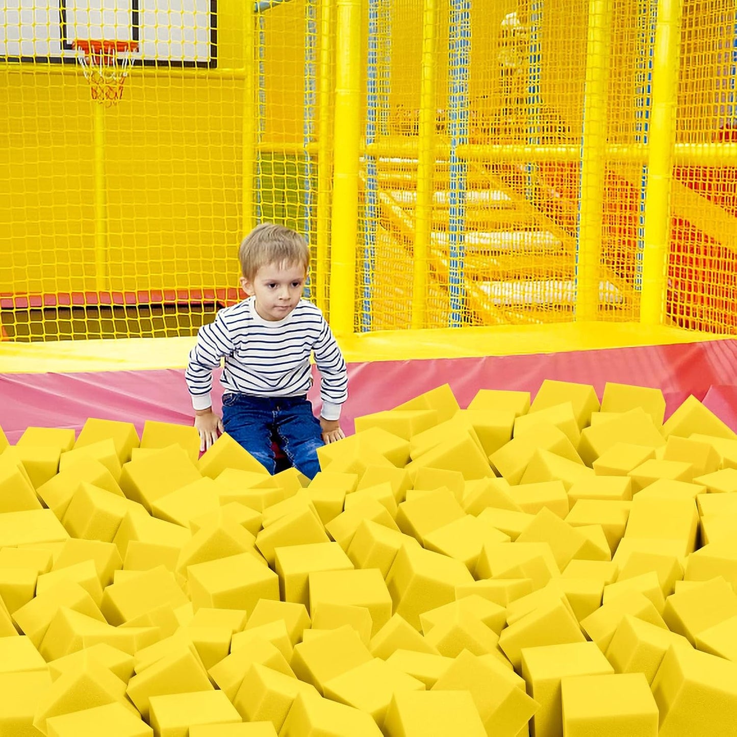 Foam Pit Cubes, 24 PCS 5 Inches Gymnastics Foam Blocks Trampoline Blocks, Multi-Sport Protective