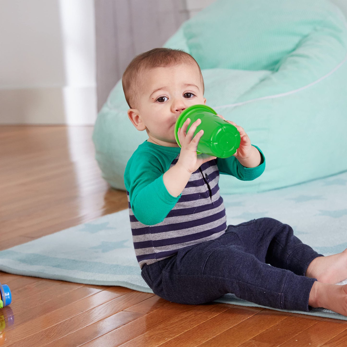 The First Years Take & Toss Spill Proof Sippy Cups - Rainbow Party Pack - Reusable Toddler Cups