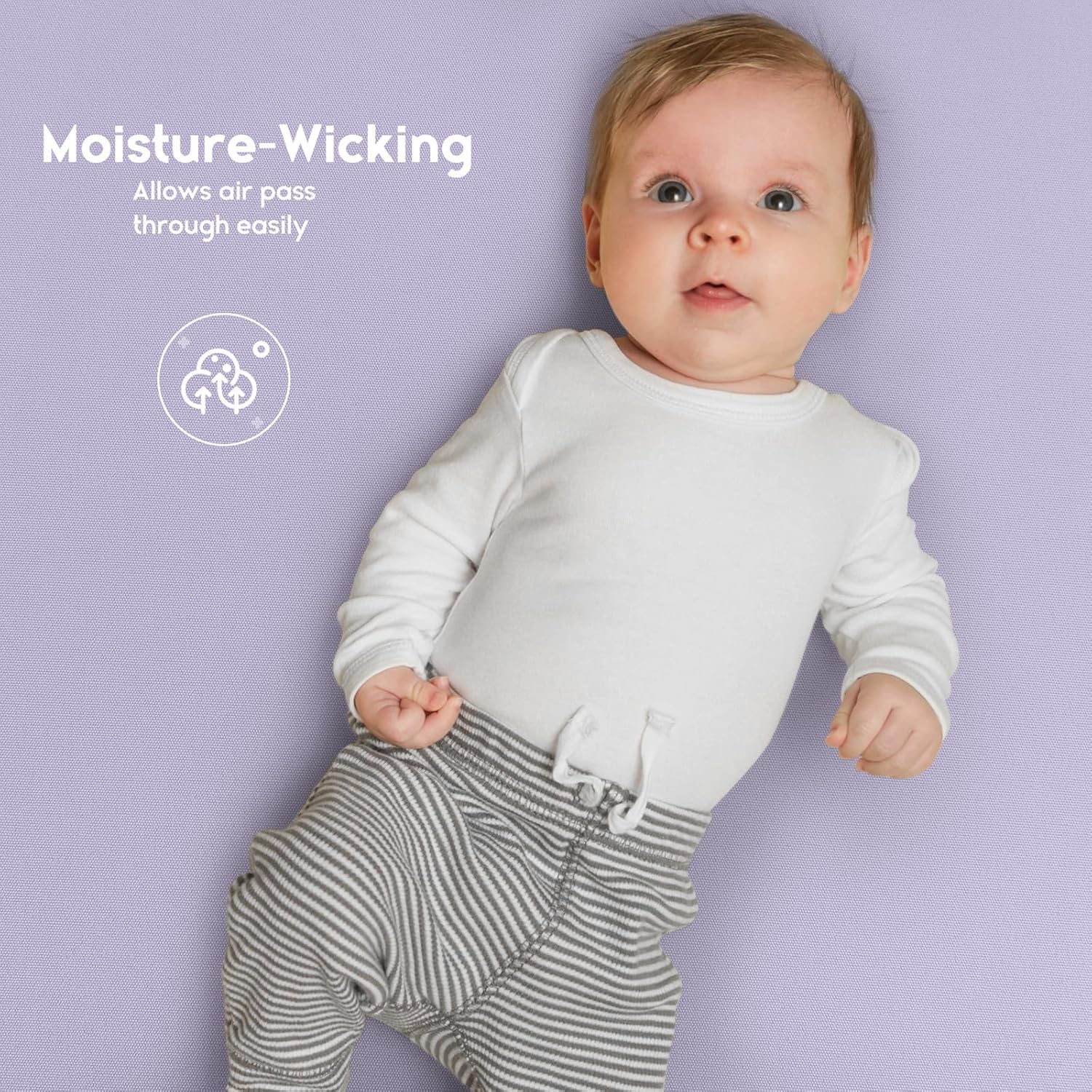 Yoofoss Pack and Play Sheets Fitted, Mini Crib Sheets 2-Pack for Pack N Play Mattress, Stretchy