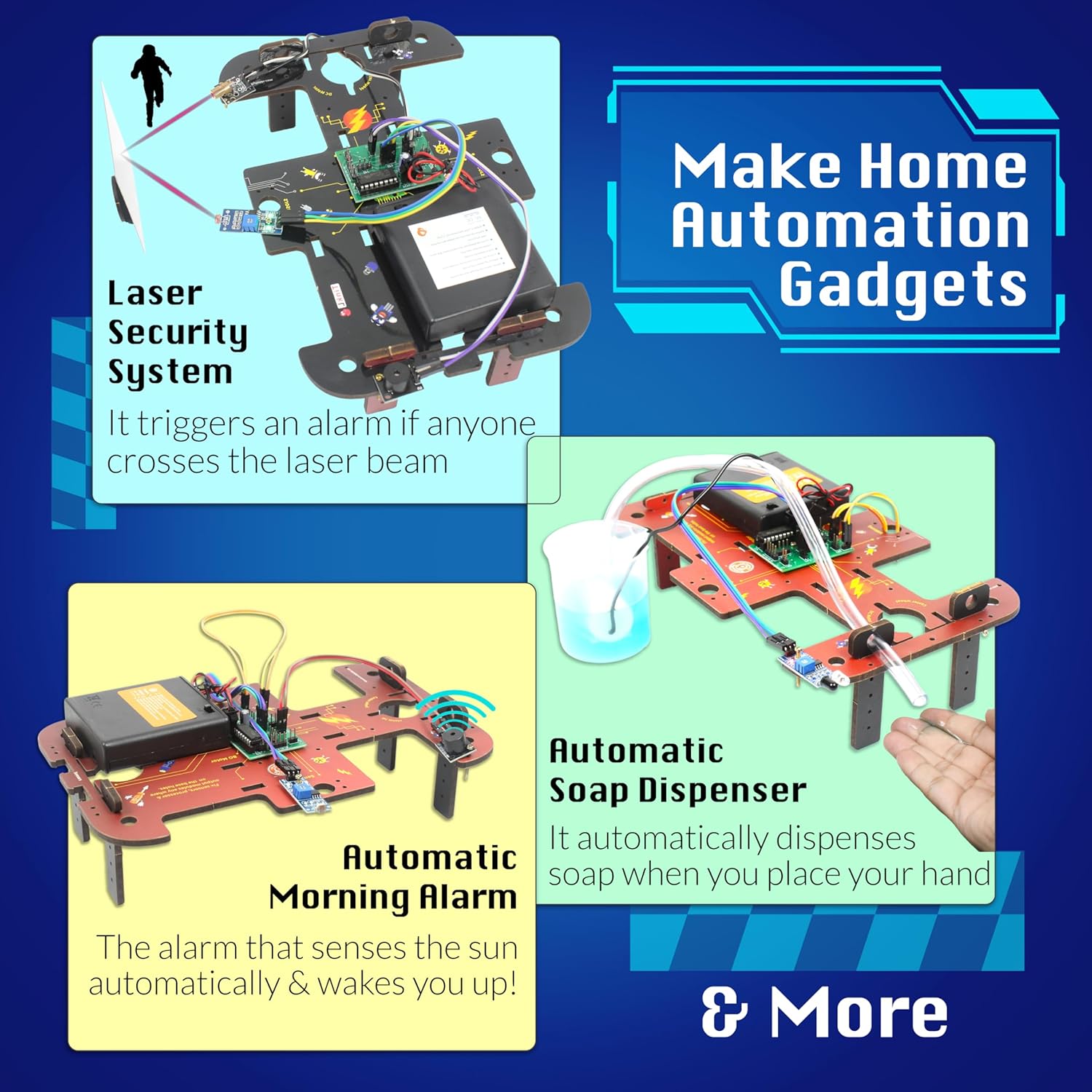 Butterfly EduFields 10-in-1 STEM Robotics Kit for Kids Ages 8-14 | Electronics & Engineering