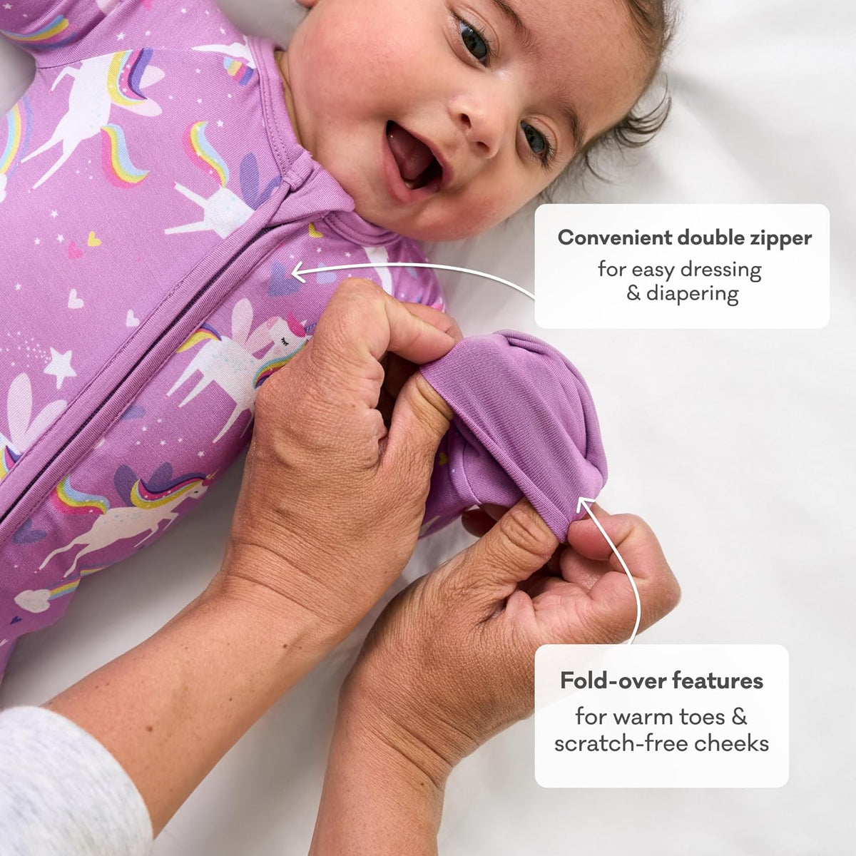 Little Sleepies Pajamas for Baby Boys & Girls, Viscose from Bamboo Baby Pajamas, Preemie & Newborn