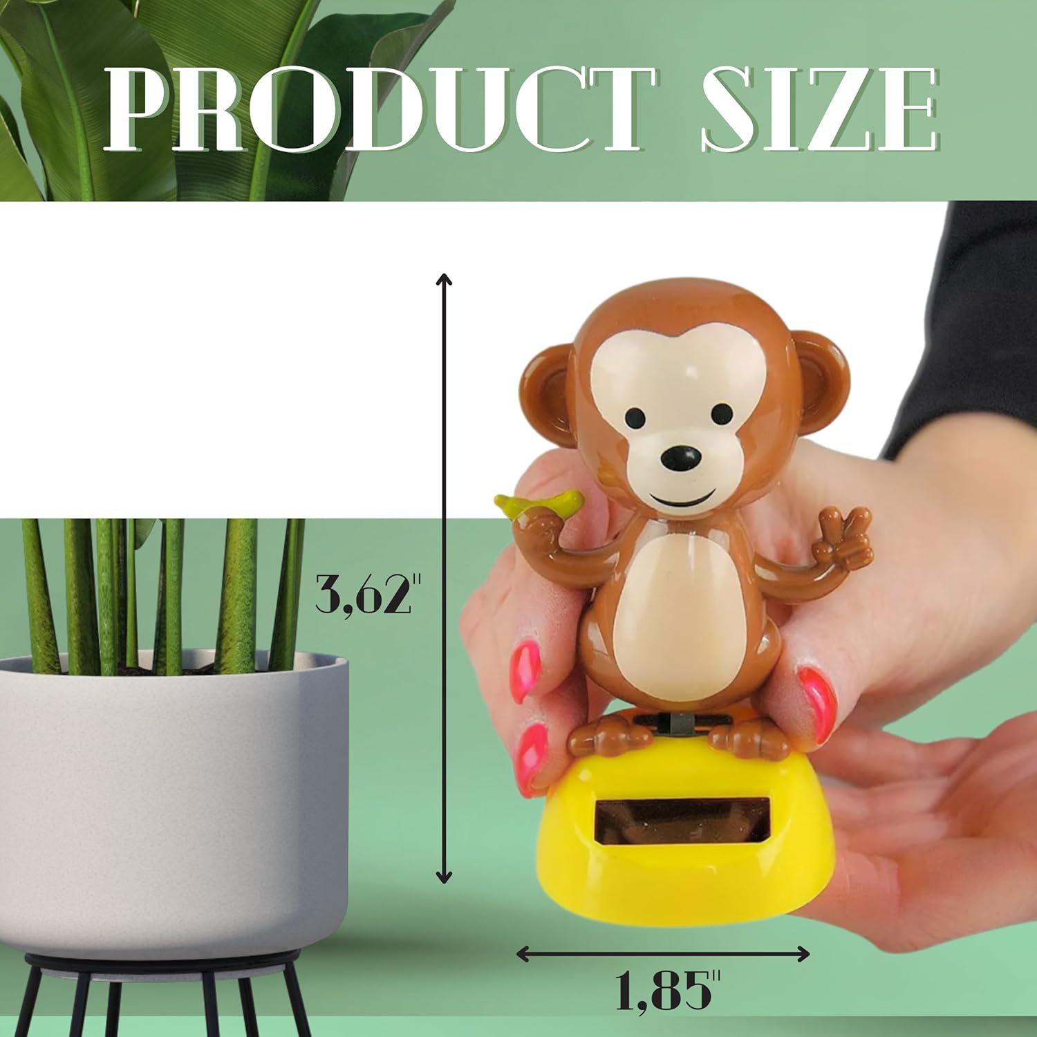Killer's Instinct Outdoors Solar Powered Dance Monkey Figures – Solar Dancing Monkey Figurine Solar