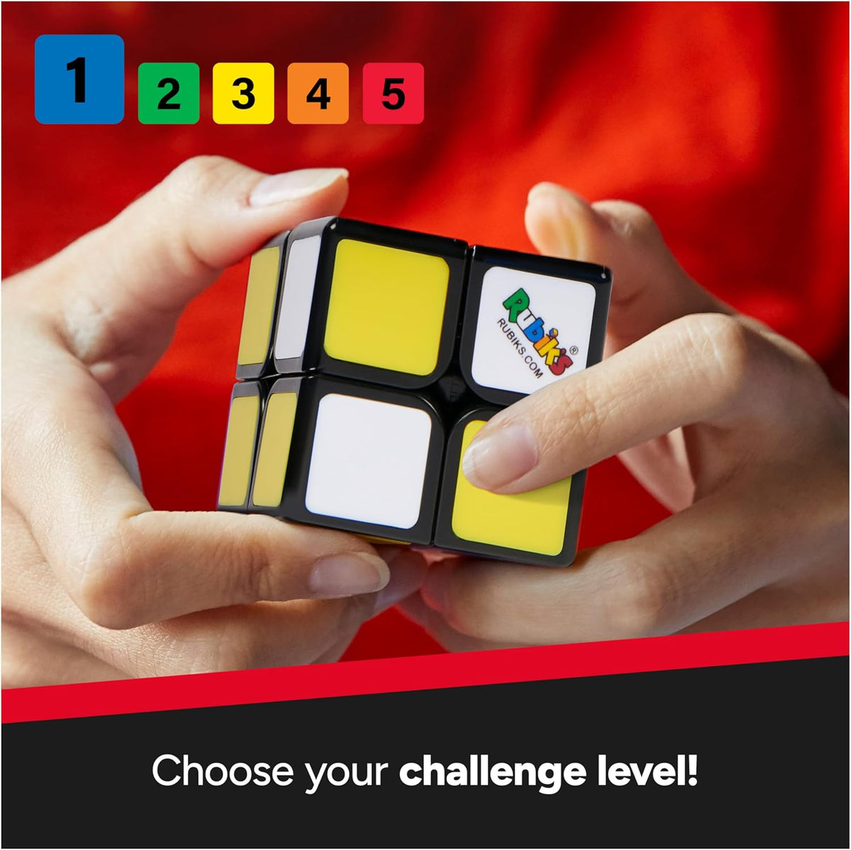 Rubik's Apprentice, 2x2 Beginner Cube 3D Puzzle Game Stress Relief Fidget Toy Easy Activity Cube