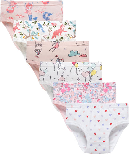 Hahan Girls Soft Panties Toddler Girls Cotton Underwear Kids Briefs