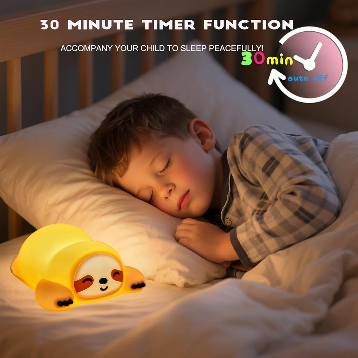 DREAMING MY DREAM Night Light for Kids,Squishy Sloth Night Light,LED Novelty Animal Nightlight,3