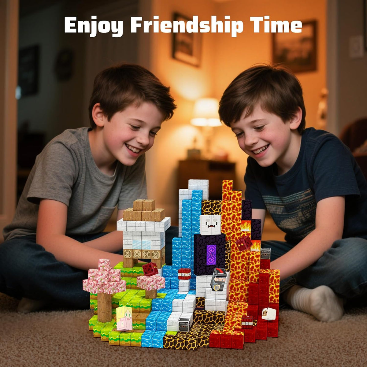 Magnetic Blocks-100PCS Magnetic Building Blocks, Magnet Toys Kids Build Cubes, Upgraded Sensroy