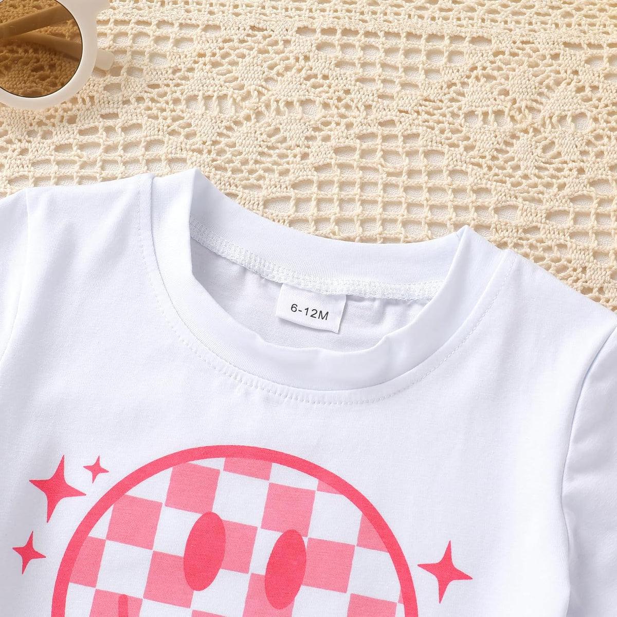Happy Town Toddler Clothes Baby Boy Girl Smiley Face Shirt Short Sleeve T-Shirt Tee Summer Tops