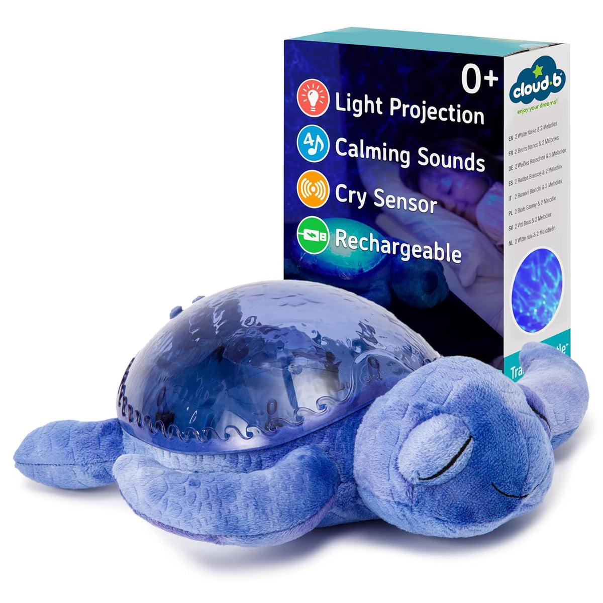 Cloud b Ocean Projector Nightlight with 2 White Noises & 2 Soothing Sounds | Adjustable Settings |