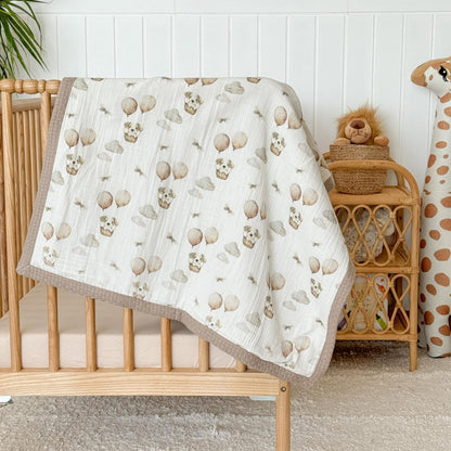 Personalized Baby Blanket with Name – Handmade 100% Organic Cotton Newborn Gift | Custom Knit