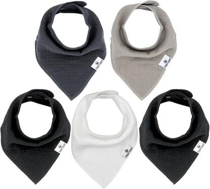 DiaperSquad's Baby Bibs for Drooling and Teething, Bibs for Boys, Baby Girl - Solid Cotton Baby