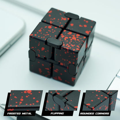 Infinity Cube Fidget Toy, Metal Anxiety Relief Toys Fidget Cube for Adults, ADHD Desk Toys for Kids