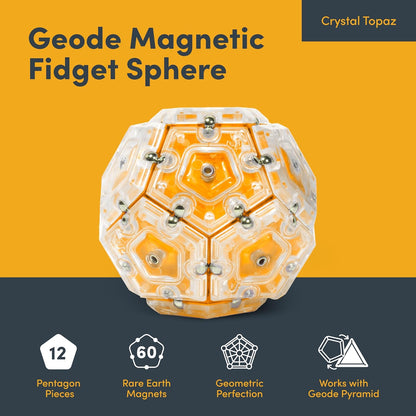 Speks Geode Sphere Magnetic Fidget Toy for Adults | Quiet Adult Sensory Toy for Stress Relief &
