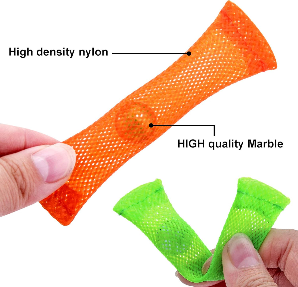 Fidget Toys, Mesh Tube with Marble Fidget Toy for Children and Adults with ADHD ADD OCD Autism