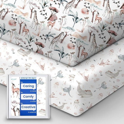 Pack and Play Sheets Fitted, Ultra Soft Mini Crib Sheets Girl, Pink Pack N Play Mattress Sheets