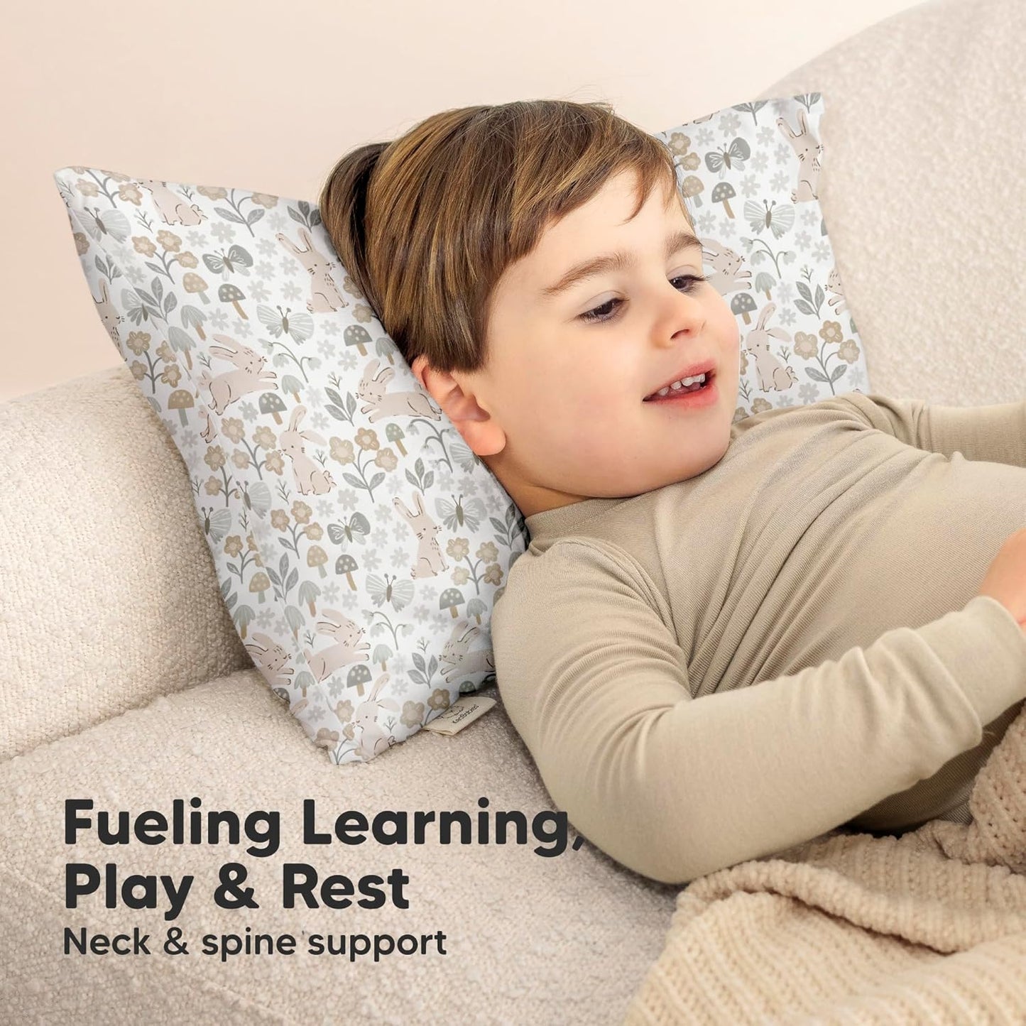 Toddler Pillow with Pillowcase - 13x18 My Little Cuddly Pillow, Viscose Derived From Bamboo Nursery