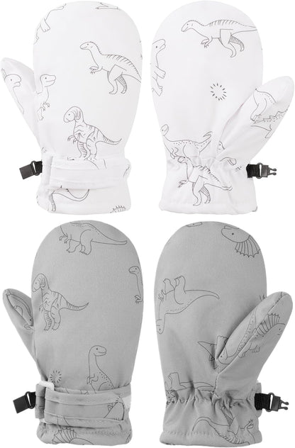 Toddler Gloves Kids Mittens Winter Warm Lined Fleece Gloves Waterproof Snow Baby Mitten for Boys