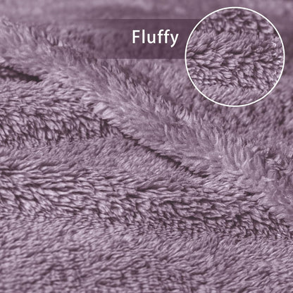 Exclusivo Mezcla Soft Fleece Throw Blanket for Couch, Super Soft Velvet Plush Bed Blanket, Fuzzy