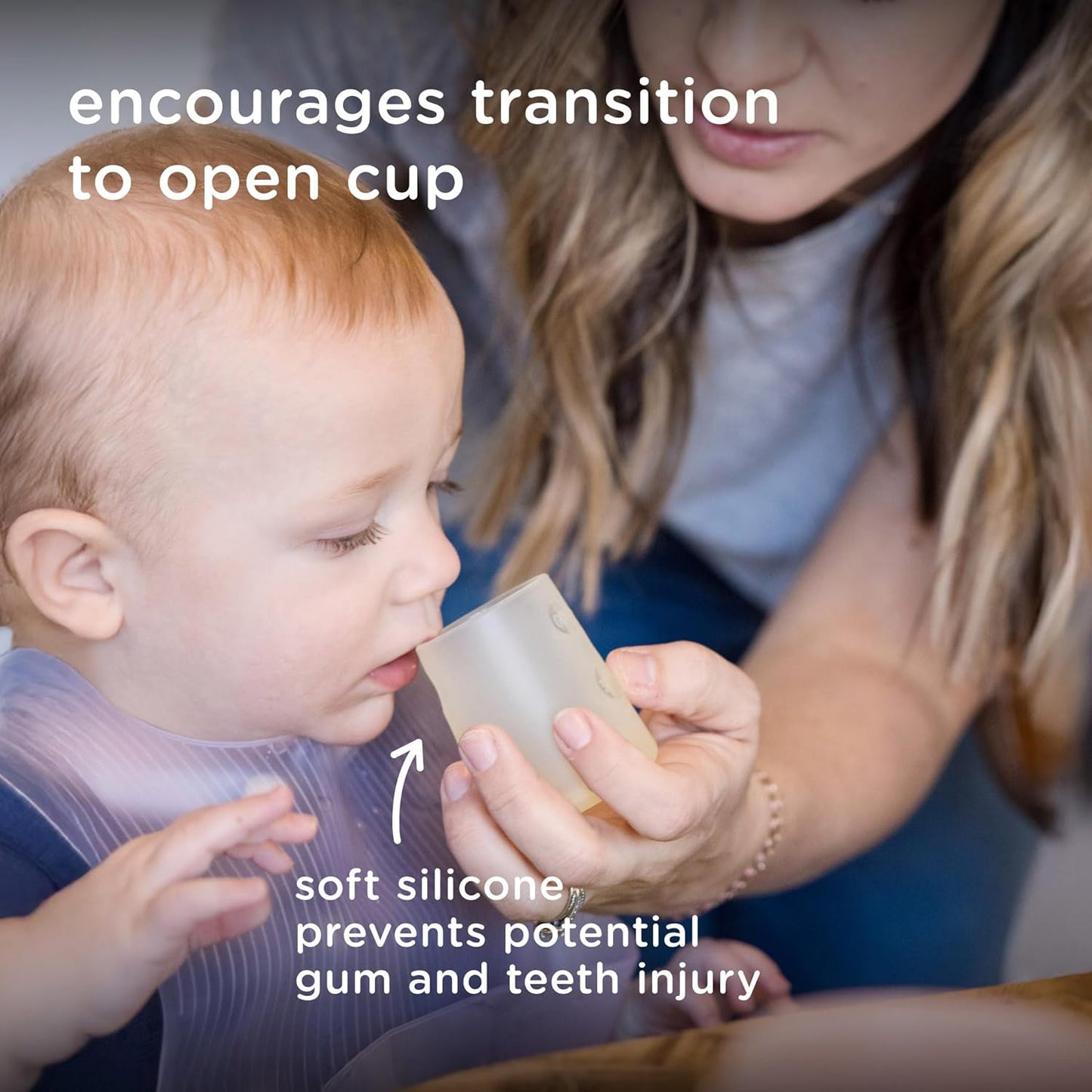 Olababy First Cup | Clear Sense 100% Silicone Infant Trainer Cup | 2oz Medicine Cup for Newborn |