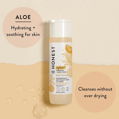 The Honest Company 2-in-1 Cleansing Shampoo + Body Wash | Gentle for Baby | Naturally Derived