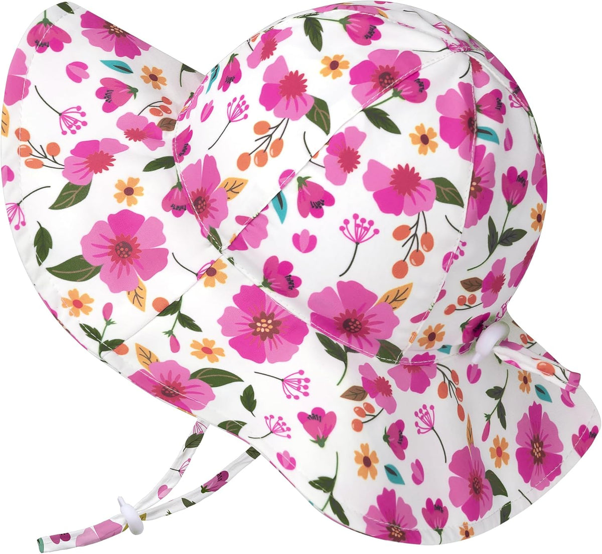 Baby Sun Hat Toddler Girl Beach Hat Adjustable Outdoor Summer Hat UPF 50+ Sun Protection Wide Brim