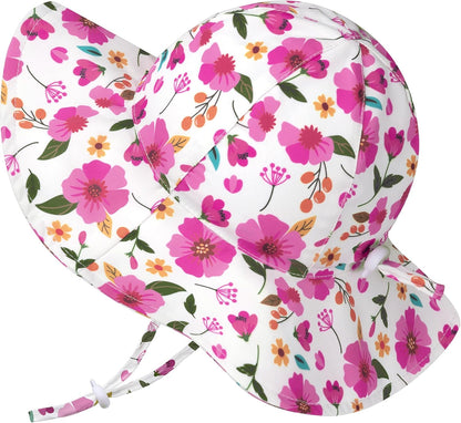 Baby Sun Hat Toddler Girl Beach Hat Adjustable Outdoor Summer Hat UPF 50+ Sun Protection Wide Brim