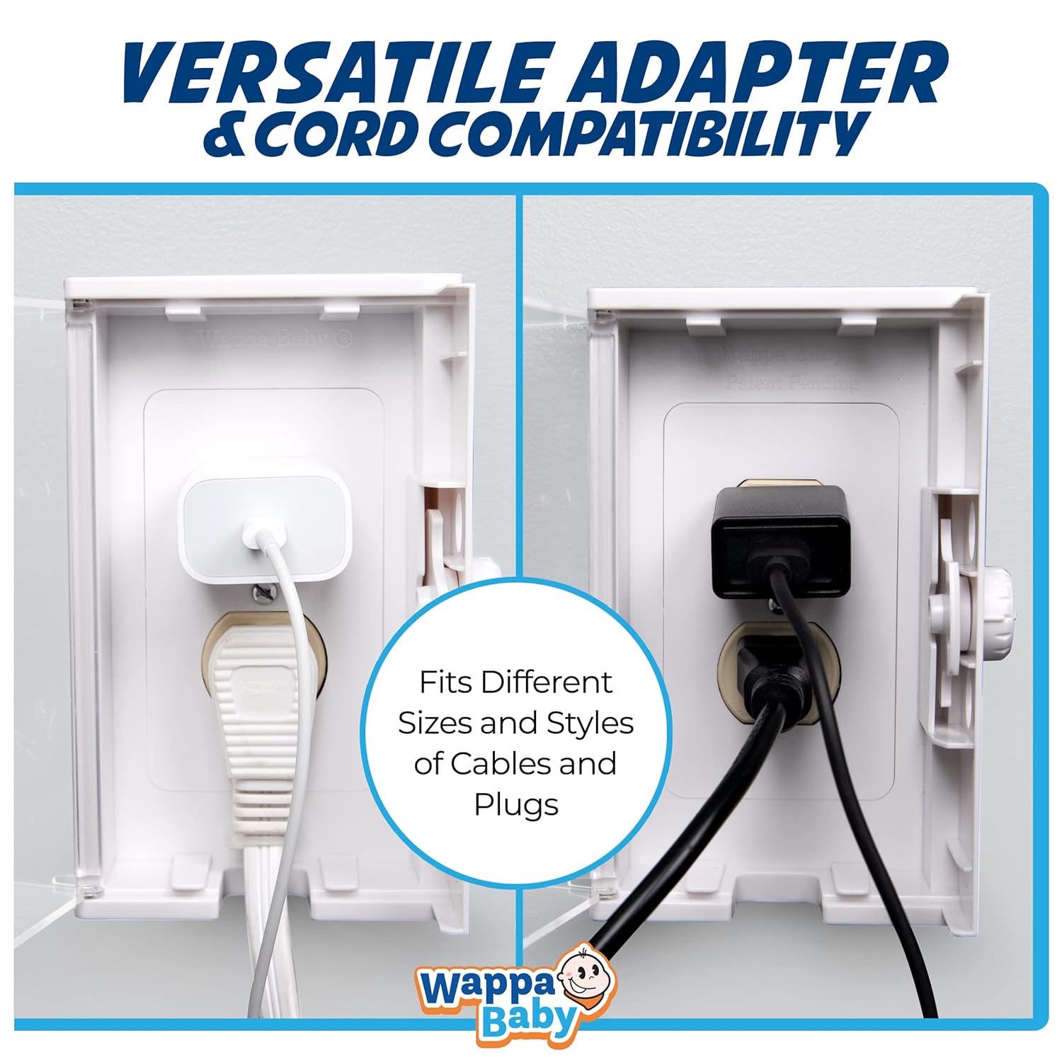 Clear Outlet Cover Box [Patented] Double Lock for Much Better Toddler Proofing, Easier Operation