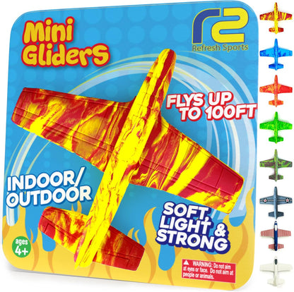 Airplane Toy Foam Glider Plane for Kids: Pool Toys & Coolest Gift For 7 Year Old Boys & Girls