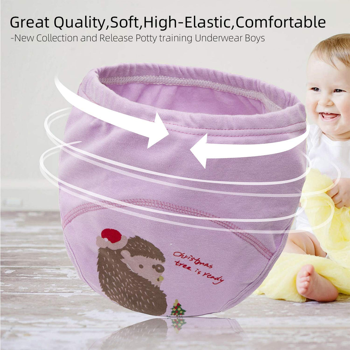 Joyo roy 6Pcs Potty Training Underwear 18-24 Months 100% Cotton Soft Absorbent Toddler Training