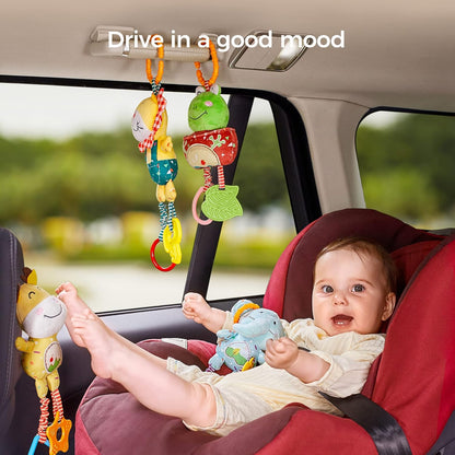 TUMAMA Baby Toys for 0, 3, 6, 9, 12 Months, Handbells Baby Rattles, Soft Plush Early Development