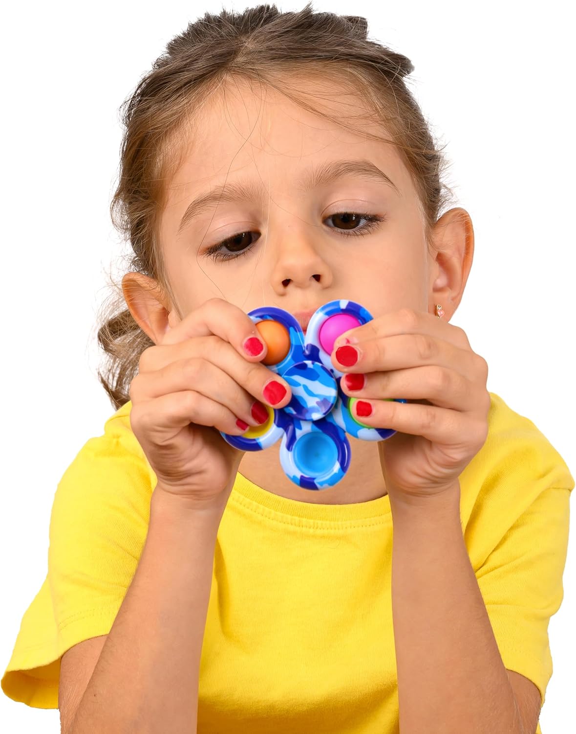 Nutty Toys Fidget Spinner Dimple Popper Sensory Toy - Top Stress & Anxiety Relief Gifts 2024 Unique