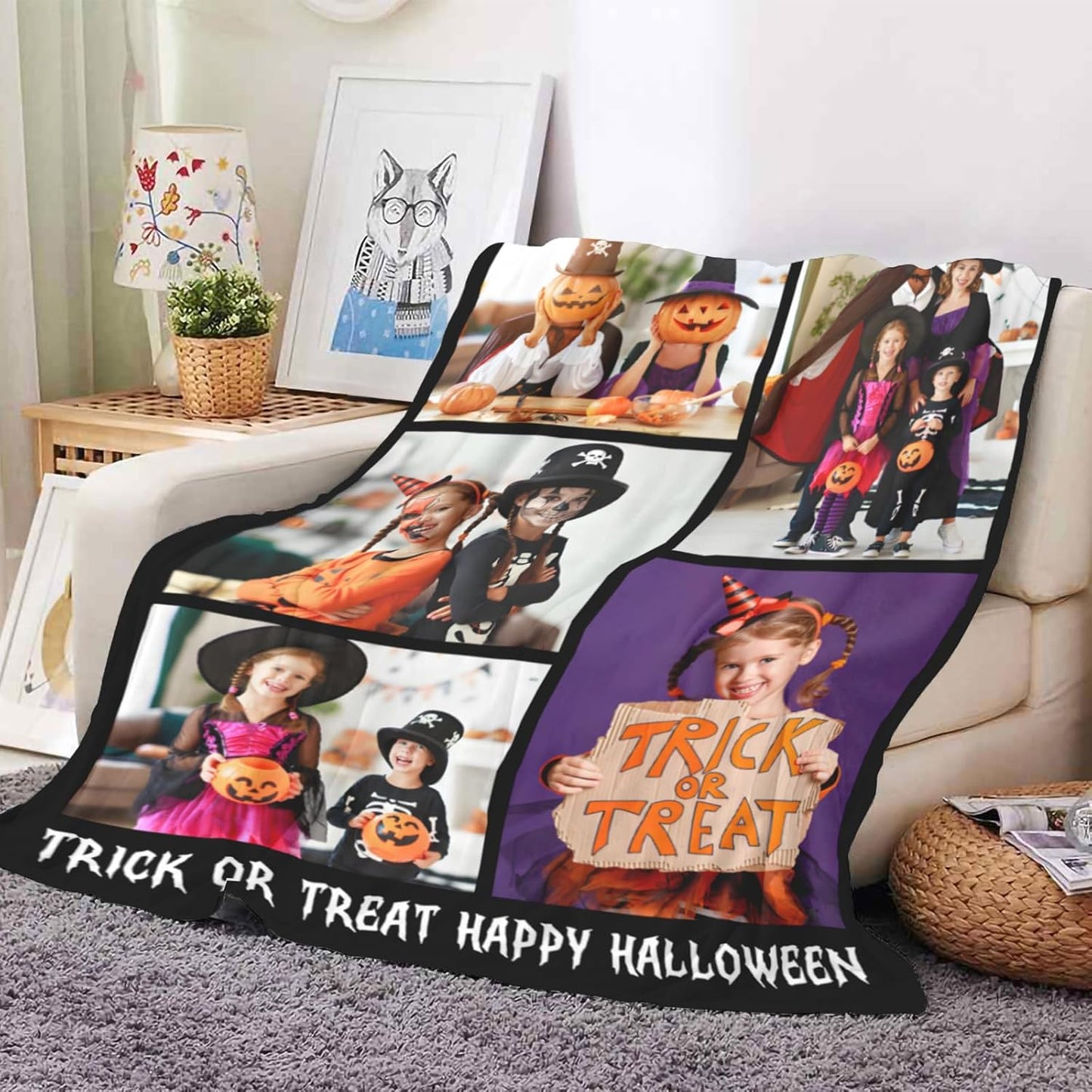 Ships Next Day, Personalized Photo Gifts for Girlfriend, Custom Made Bed Throw Blankets for Kids