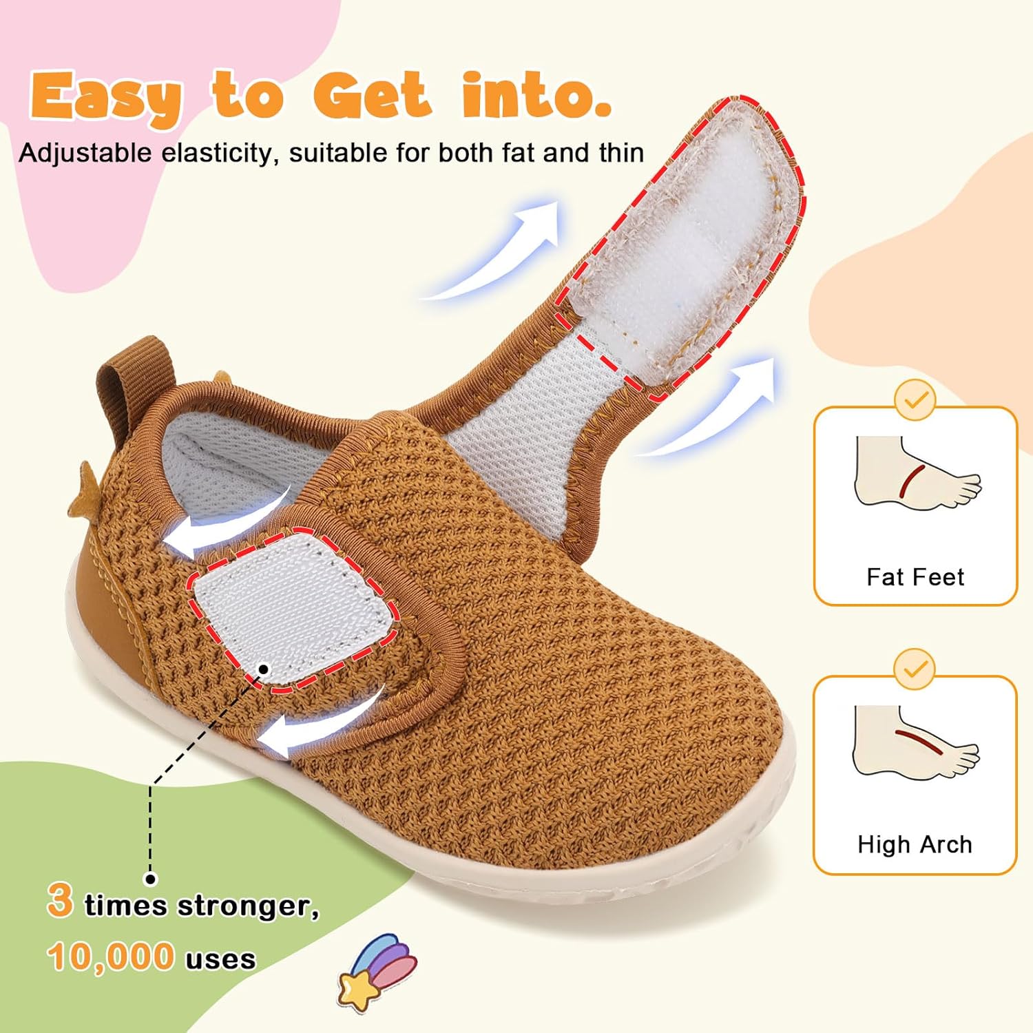 FEETCITY Baby Walking Shoes Barefoot Baby Shoes Infant Sneakers Newborn Crib Shoe Lightweight