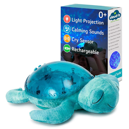 Cloud b Tranquil Turtle Aqua - White Noise Machine Baby, Baby Night Light & Portable White Noise
