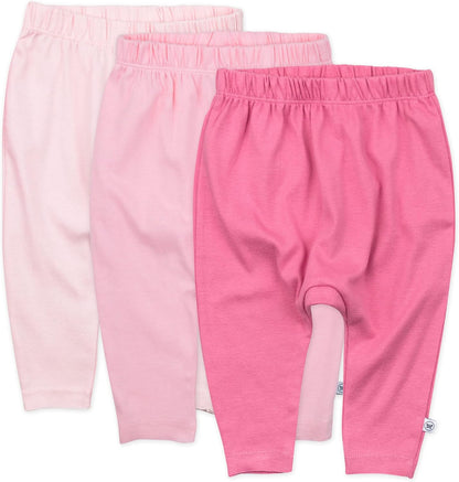 HonestBaby Multipack Harem Pants Roomy Fit Pull on Bottoms 100% Organic Cotton for Infant Baby