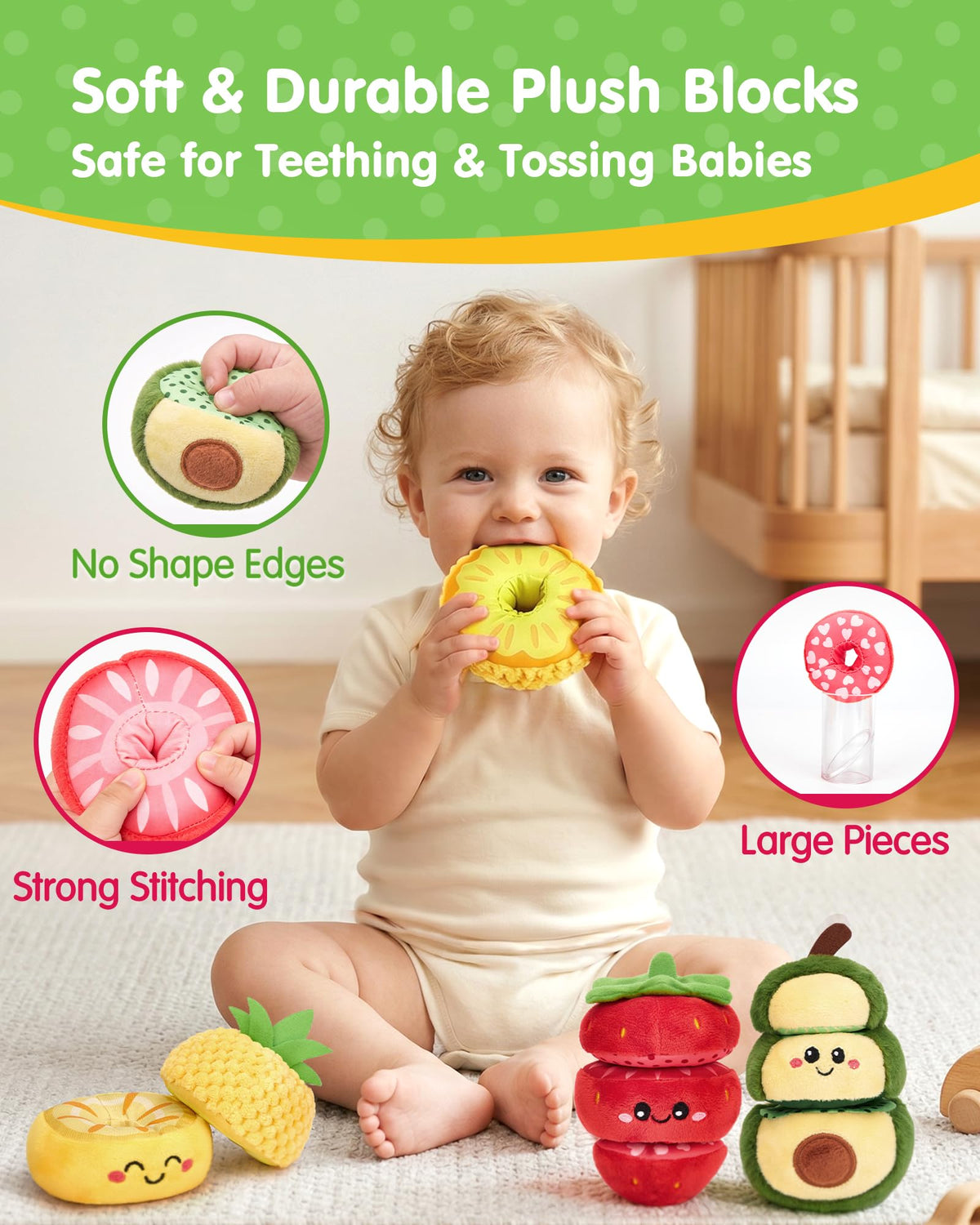 hahaland Montessori Toys for 1 Year Old Girl Boy, Stacking Rings Baby Toy