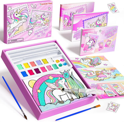 Paint with Water Unicorn Coloring Books for Toddlers,Water Color Paint Set for Teens, Arts and