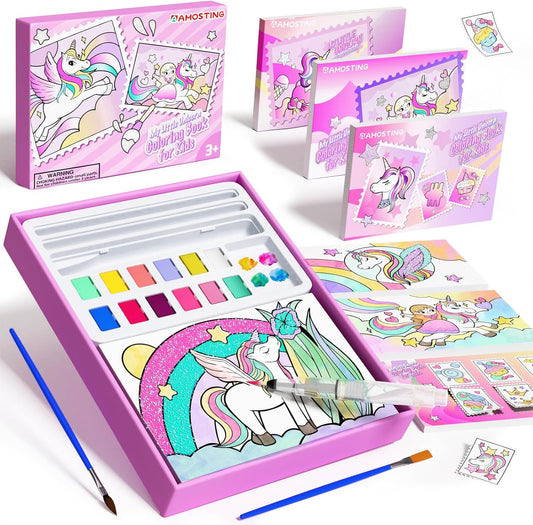 Paint with Water Unicorn Coloring Books for Toddlers,Water Color Paint Set for Teens, Arts and