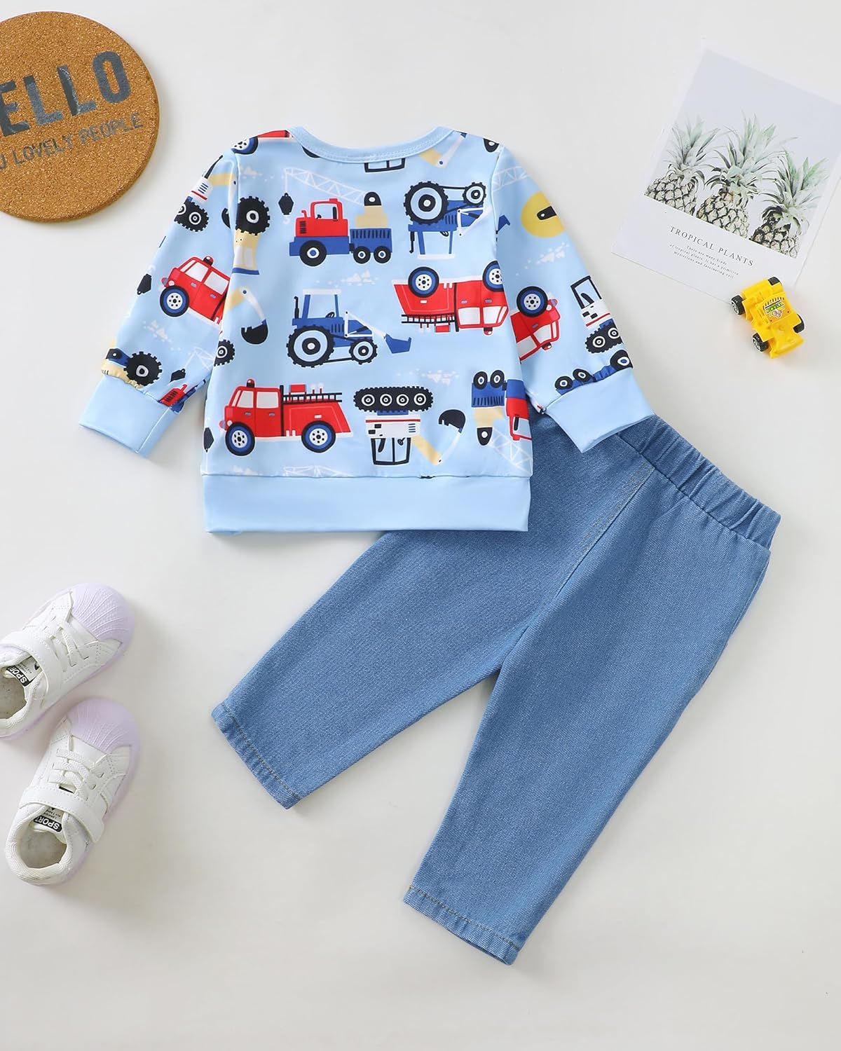 Toddler Baby Boy Outfits Fall Winter Clothes Color Block Long Sleeve Sweatshirt Tops + Jogger Pants