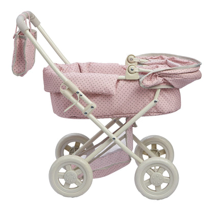 Olivia's Little World Buggy-Style Baby Doll Stroller with Retractable Canopy, Storage Underneath