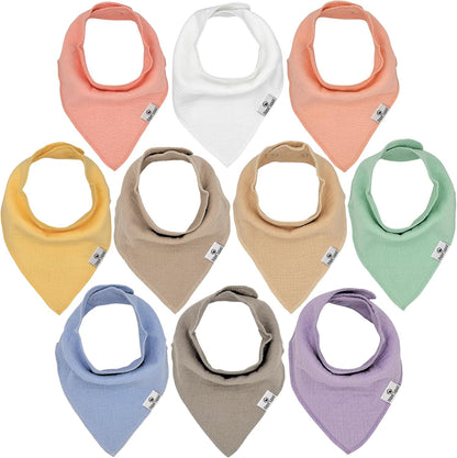 DiaperSquad's Baby Bibs for Drooling and Teething, Bibs for Boys, Baby Girl - Solid Cotton Baby