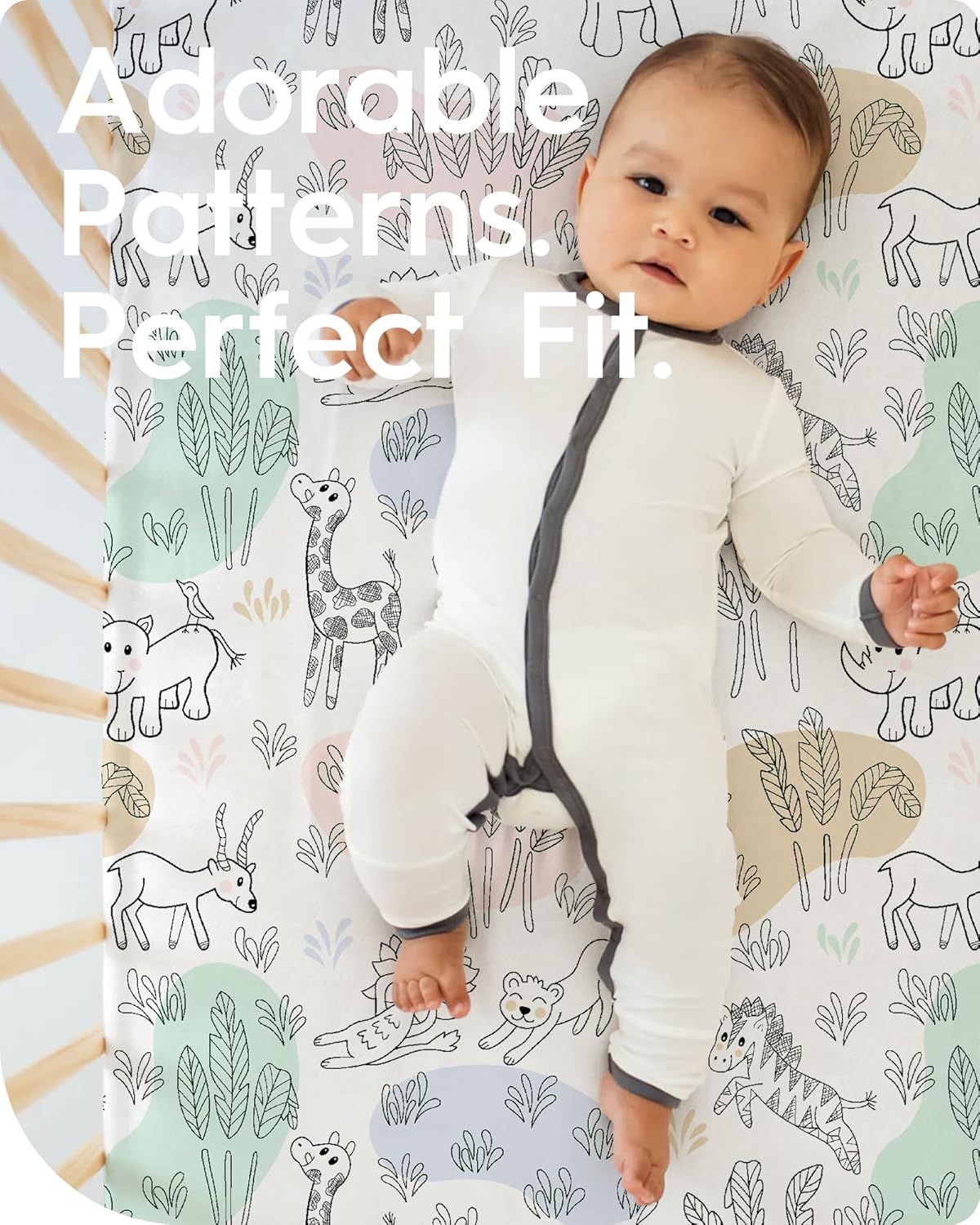 Premium Soft boy Crib Sheets, Ultra Breathable Crib Fitted Sheet, Super Stretchy Baby Bed Sheets