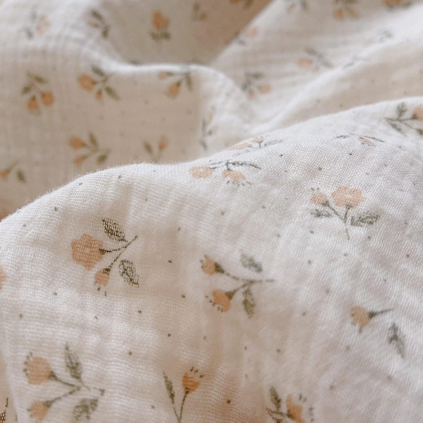 BuLuTu Cotton Muslin Kids Toddler Pillowcase Sprout Pattern, Shabby Chic Nursery Pillow Cover with
