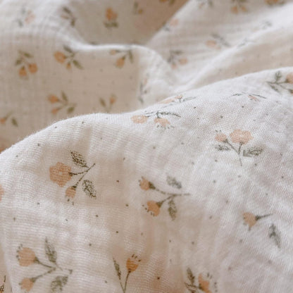 BuLuTu Cotton Muslin Kids Toddler Pillowcase Sprout Pattern, Shabby Chic Nursery Pillow Cover with