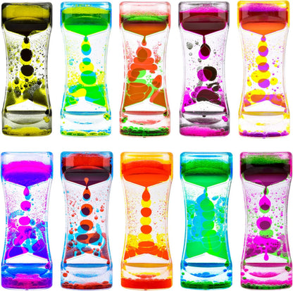 10Pack Liquid Motion Bubbler for Sensory Play Mini Baby Fidget Toys, Easter Basket Stuffers for
