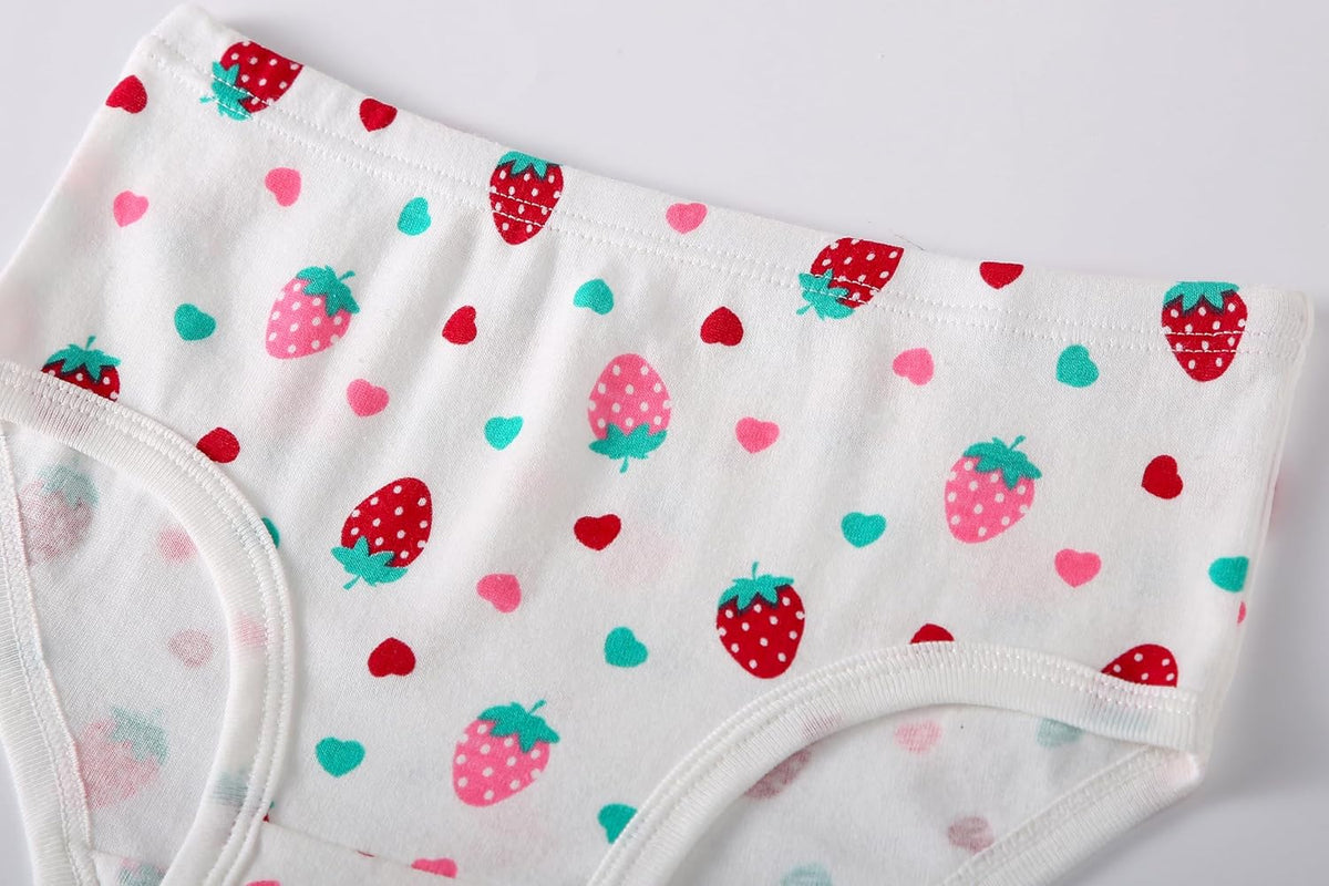 Cadidi Dinos Little Girls' Soft Cotton Underwear Kids Cool Breathable Comfort Panty Briefs Toddler