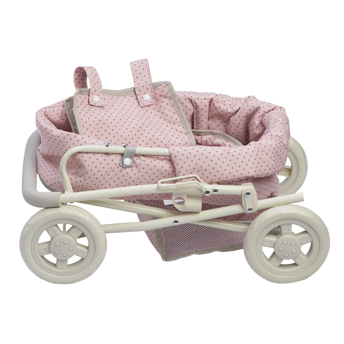Olivia's Little World Buggy-Style Baby Doll Stroller with Retractable Canopy, Storage Underneath