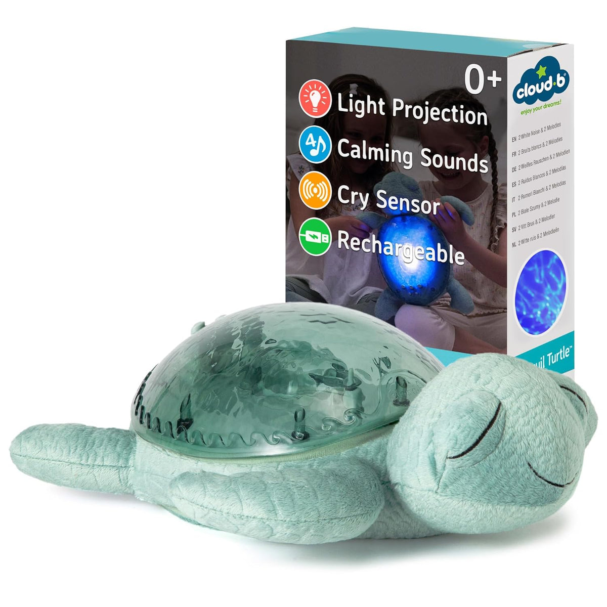 Cloud b Ocean Projector Nightlight with 2 White Noises & 2 Soothing Sounds | Adjustable Settings |